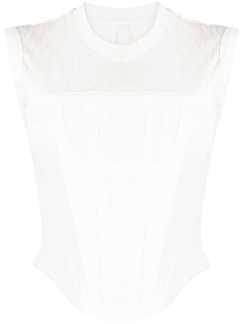 Dion Lee boned-bodice knitted top - White von Dion Lee