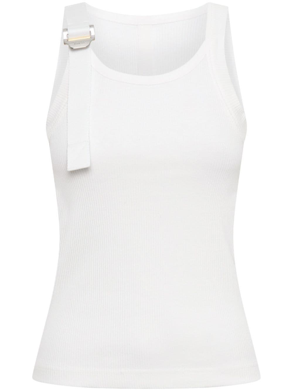 Dion Lee buckle-detail fine-ribbed tank top - White von Dion Lee