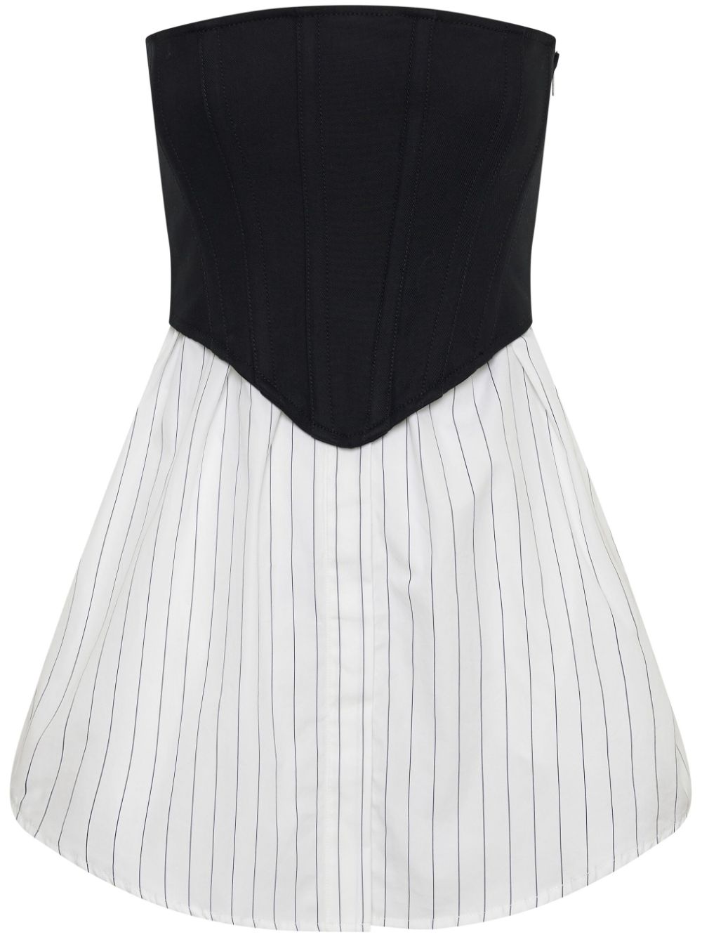 Dion Lee corset-panel striped minidress - Black von Dion Lee