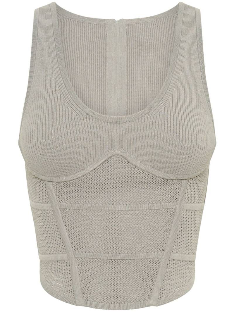 Dion Lee corset-style crochet-knit top - Grey von Dion Lee