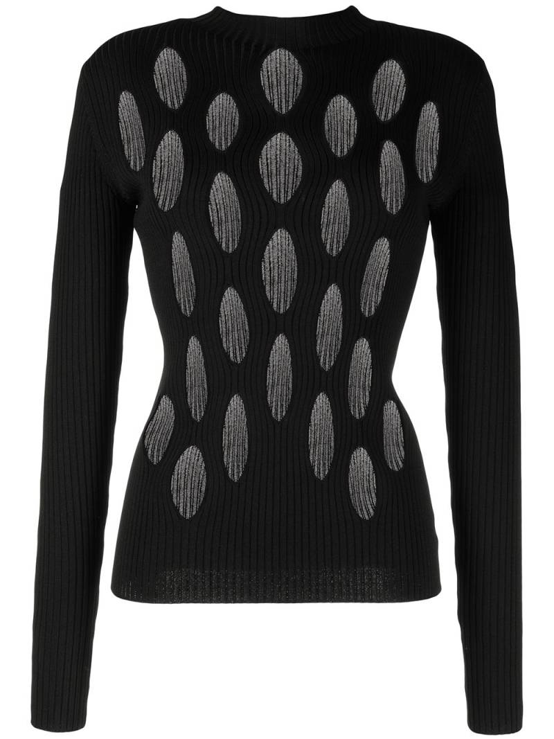 Dion Lee cut out-detail knitted top - Black von Dion Lee