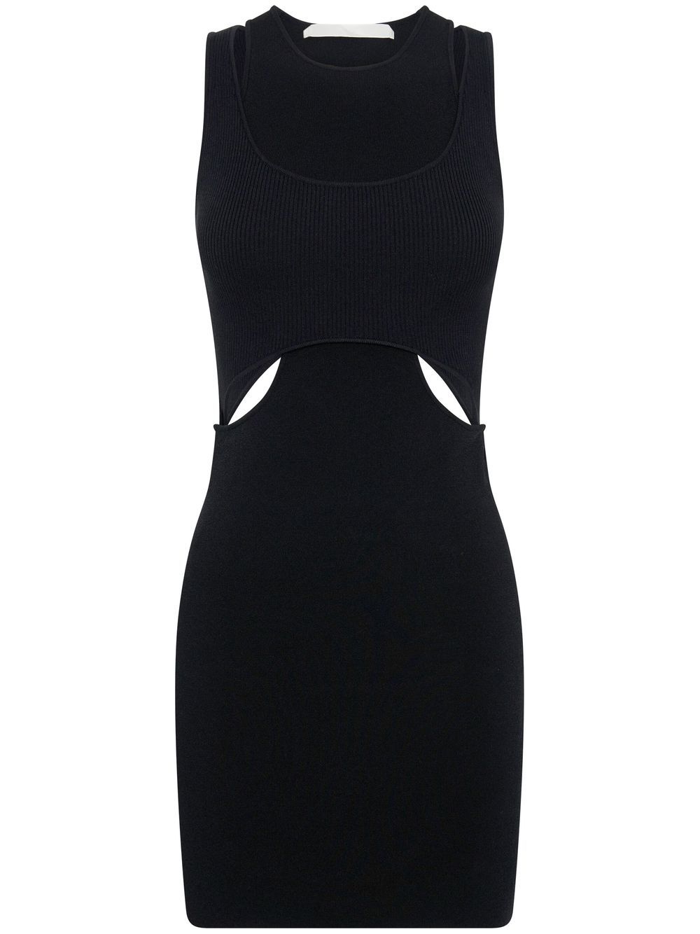 Dion Lee cut-out detail layered mini dress - Black von Dion Lee