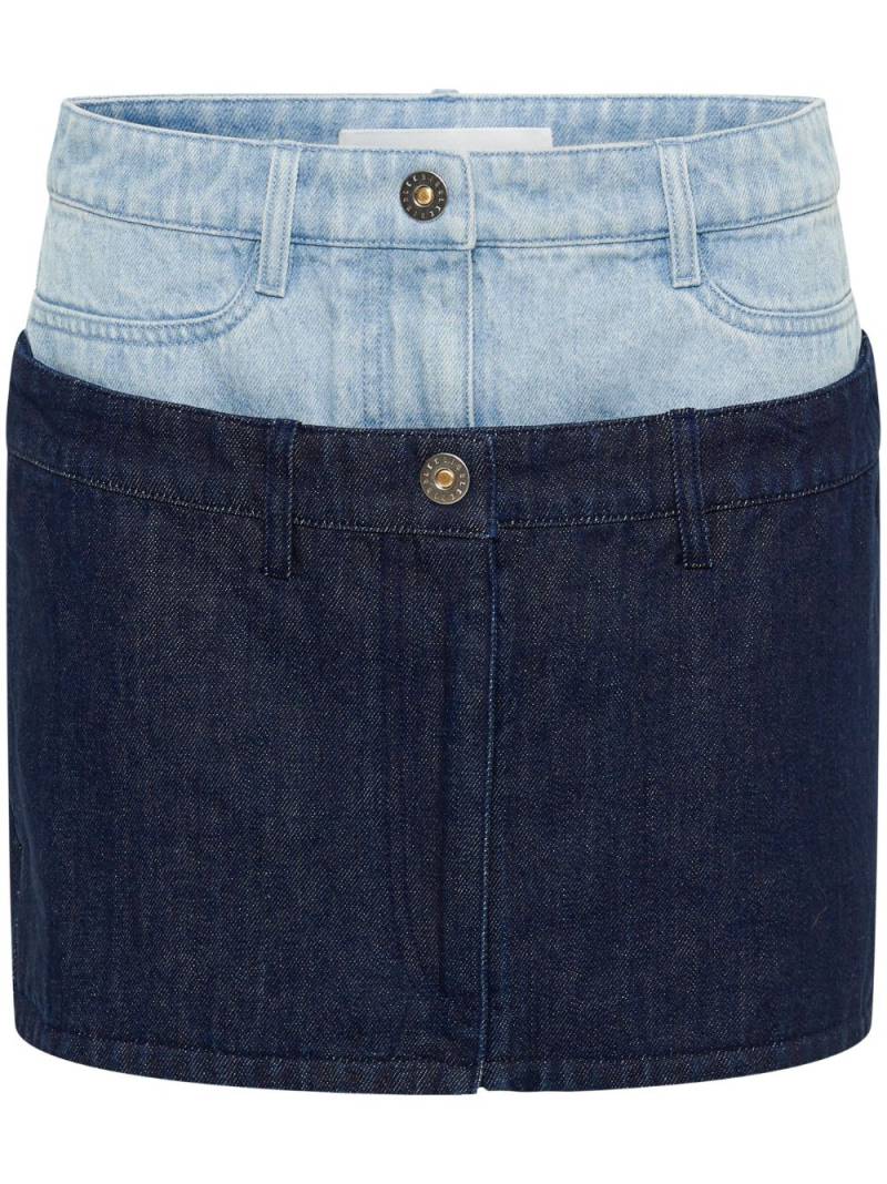 Dion Lee double-layer denim miniskirt - Blue von Dion Lee