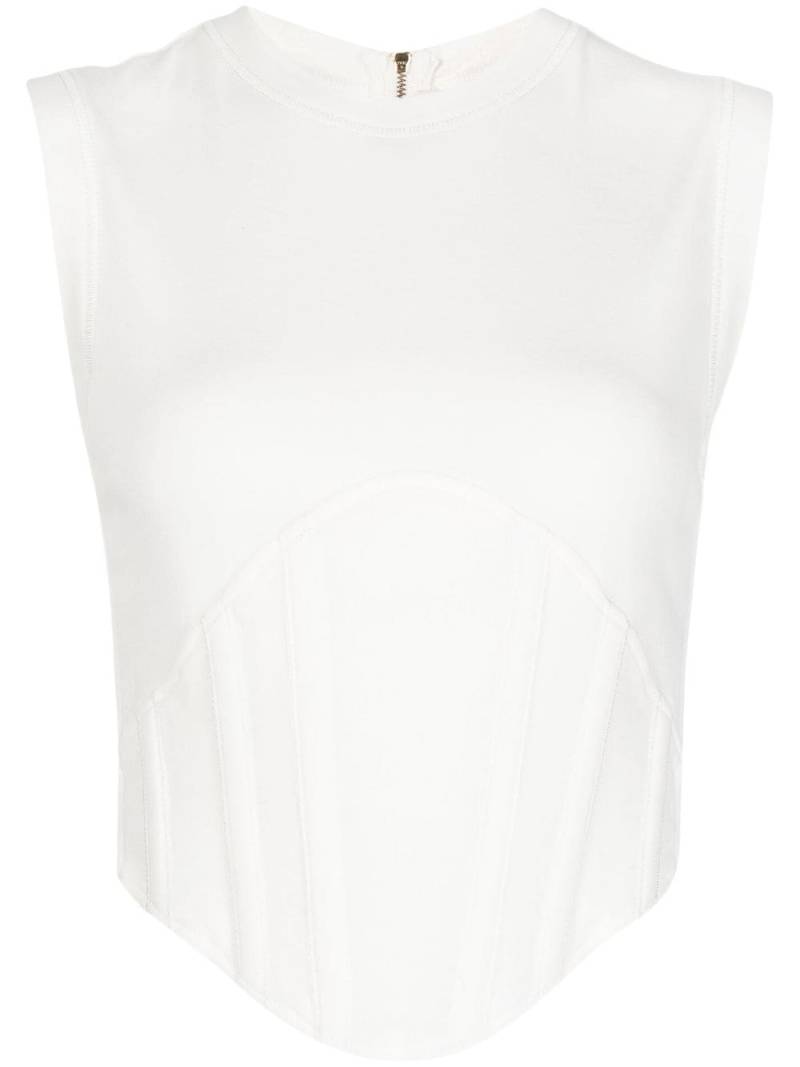 Dion Lee fine-ribbed corset tank top - White von Dion Lee