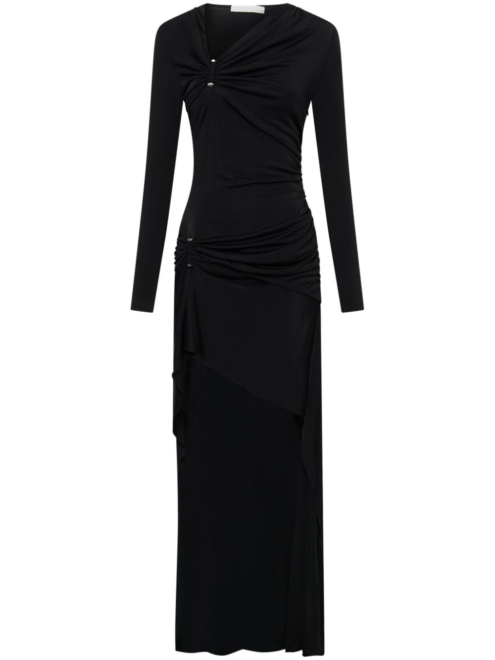 Dion Lee gathered-detail asymmetric maxi dress - Black von Dion Lee