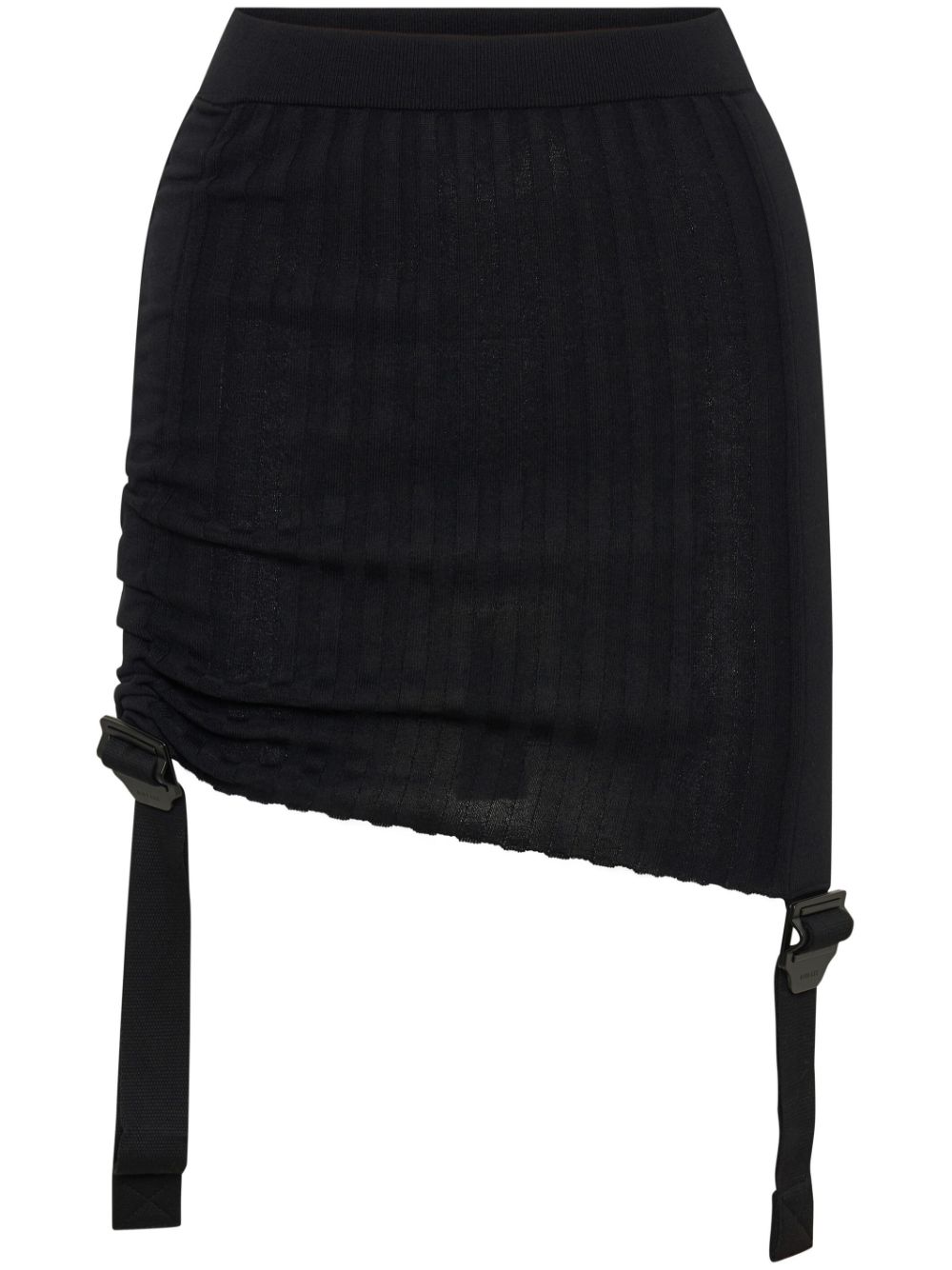 Dion Lee gathered ribbed-knit miniskirt - Black von Dion Lee