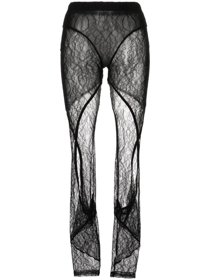 Dion Lee lace high-waisted leggings - Black von Dion Lee