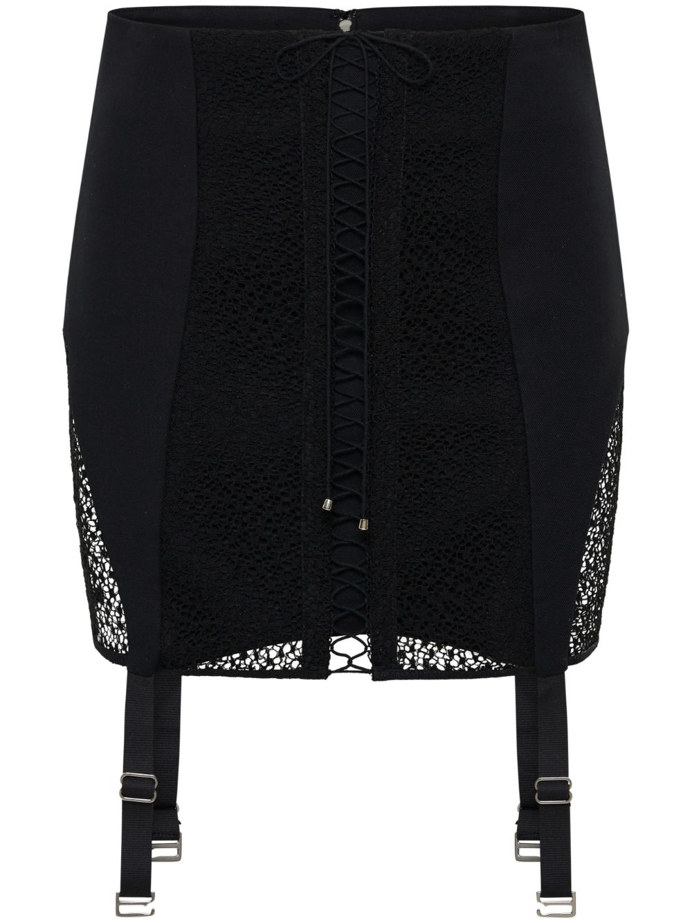 Dion Lee lace-up corset-style miniskirt - Black von Dion Lee