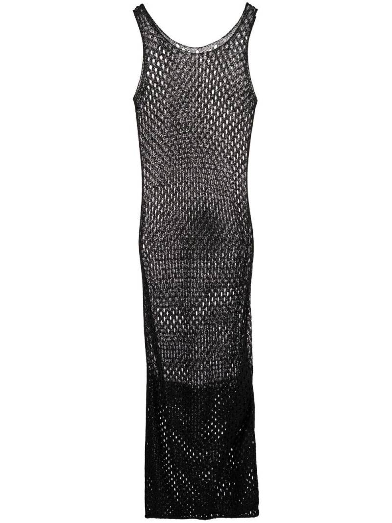 Dion Lee metallic mesh gown - Black von Dion Lee