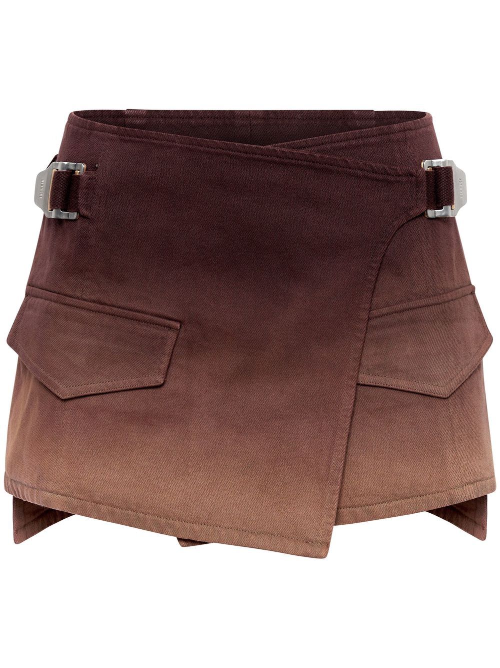 Dion Lee ombré denim mini wrap skirt - Brown von Dion Lee