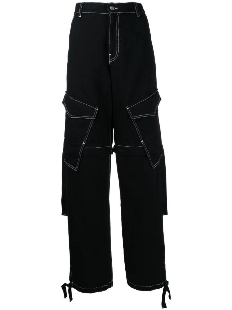 Dion Lee parachute detachable cuff jeans - Black von Dion Lee