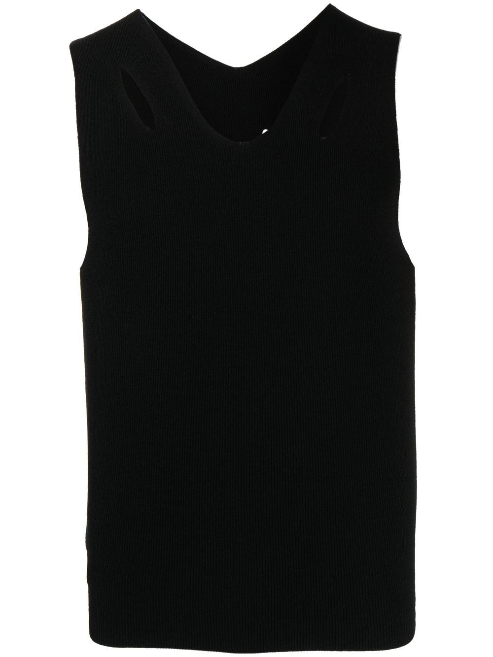 Dion Lee ribbed-knit cut-out vest - Black von Dion Lee