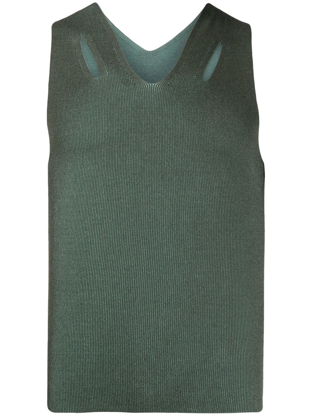 Dion Lee ribbed knit cut-out vest - Green von Dion Lee