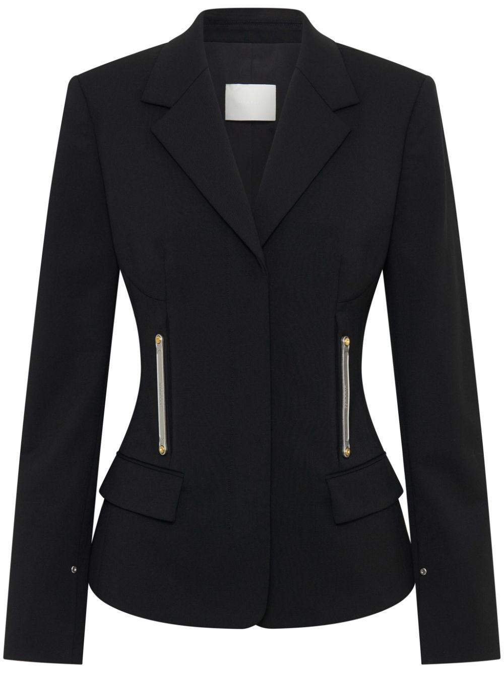 Dion Lee rivet-embellished twill blazer - Black von Dion Lee