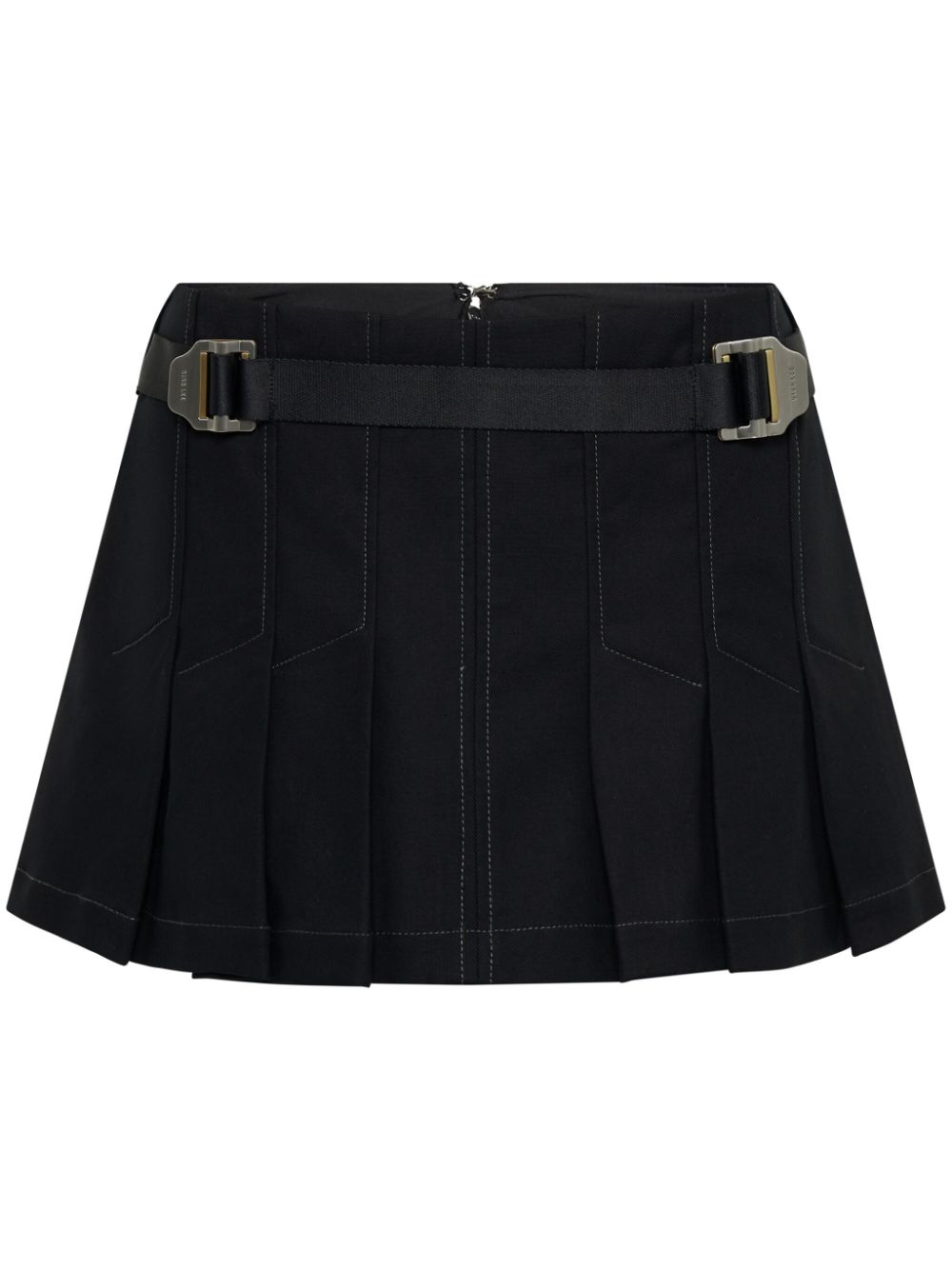 Dion Lee safety-slider pleated miniskirt - Black von Dion Lee