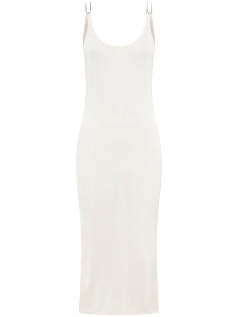 Dion Lee semi-sheer open-back midi dress - White von Dion Lee