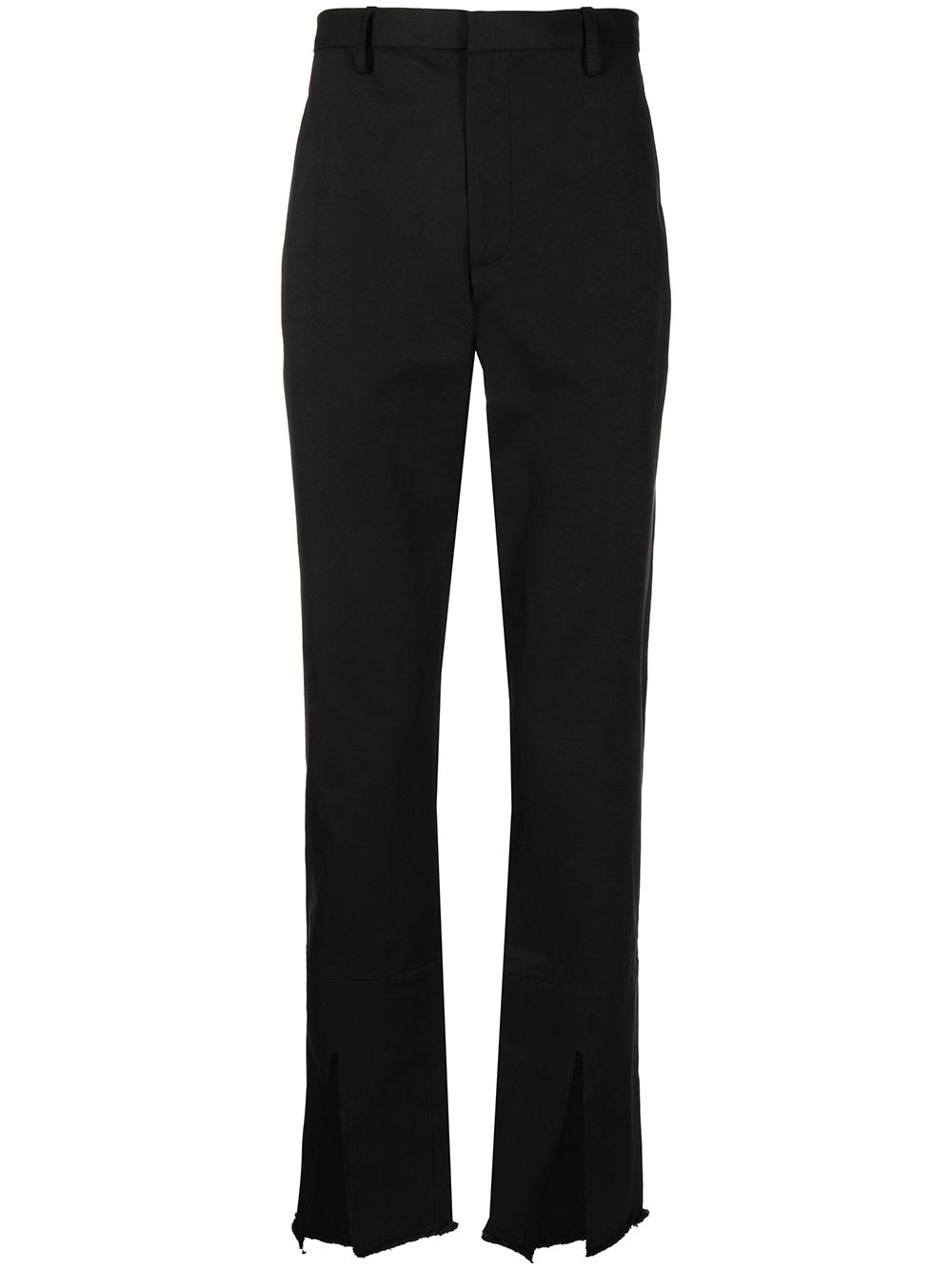 Dion Lee split fray-trim trousers - Black von Dion Lee