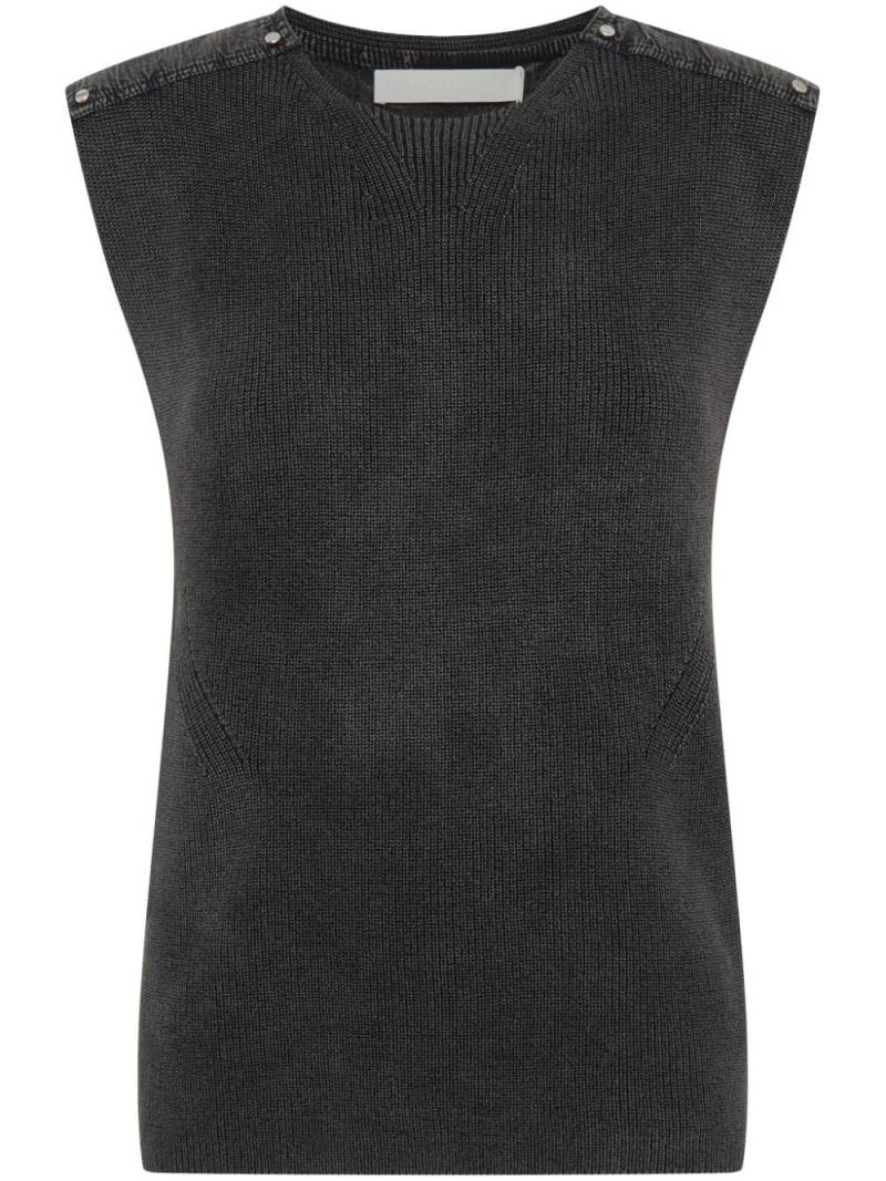 Dion Lee stud-detailed knitted tank top - Grey von Dion Lee