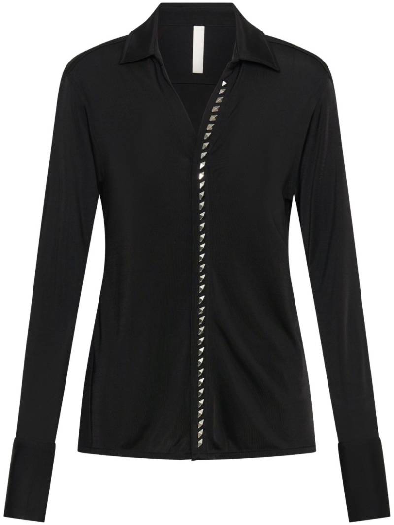 Dion Lee studded-placket shirt - Black von Dion Lee