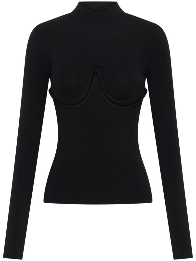 Dion Lee underwire cut-out jumper - Black von Dion Lee