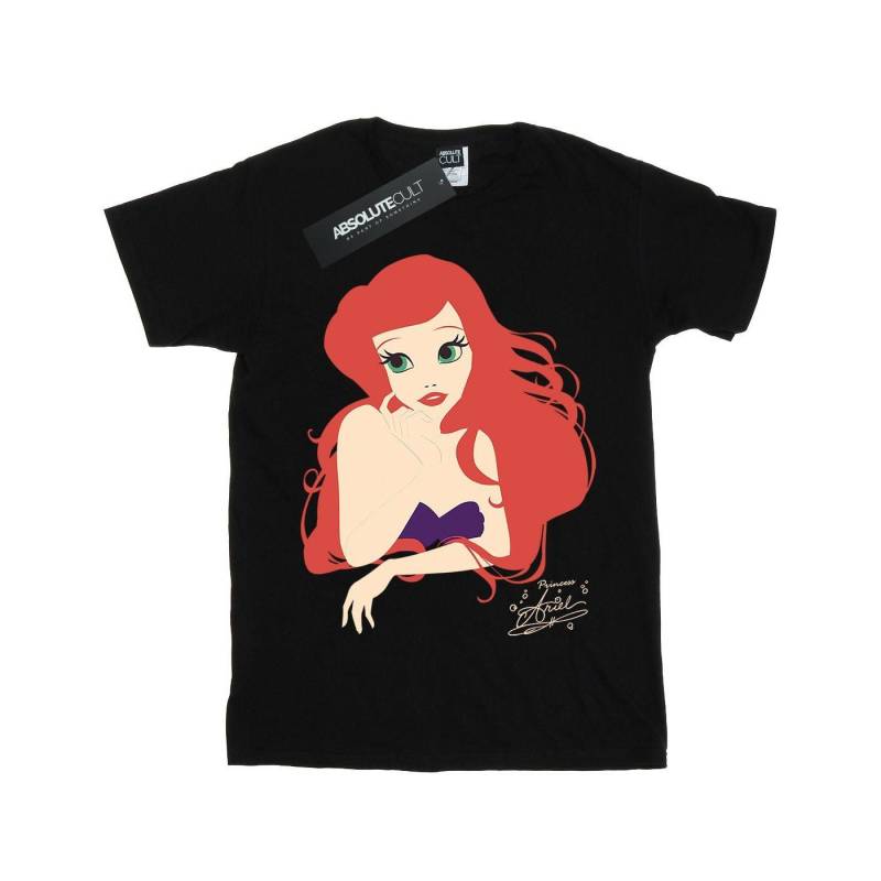 Ariel Silhouette Tshirt Mädchen Schwarz 116 von Disney PRINCESS