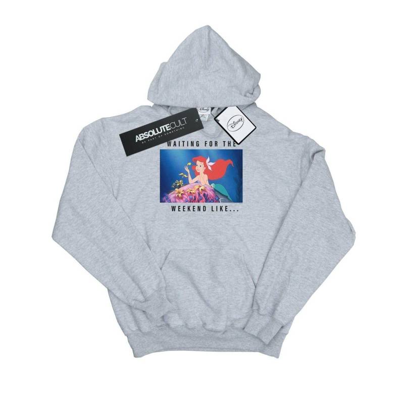 Ariel Waiting For The Weekend Kapuzenpullover Herren Grau XL von Disney PRINCESS