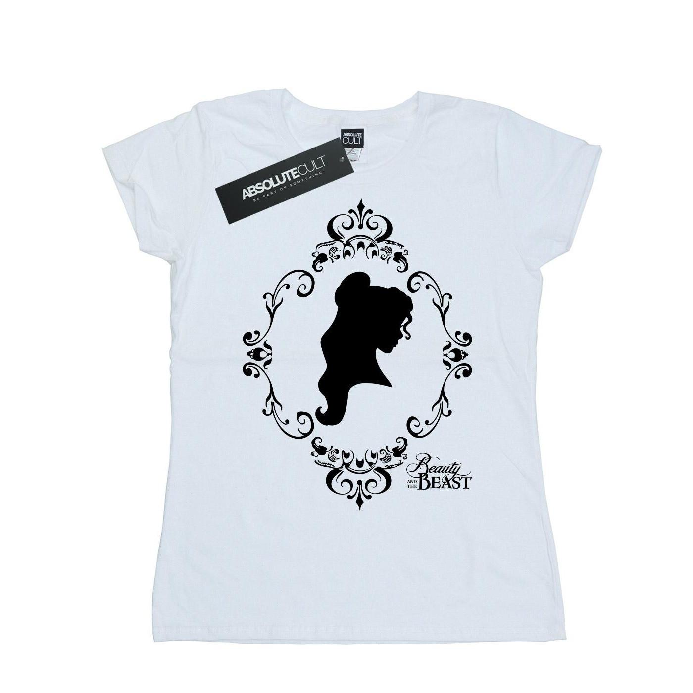 Belle Silhouette Tshirt Damen Weiss L von Disney PRINCESS