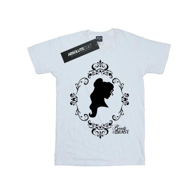 Belle Silhouette Tshirt Damen Weiss L von Disney PRINCESS