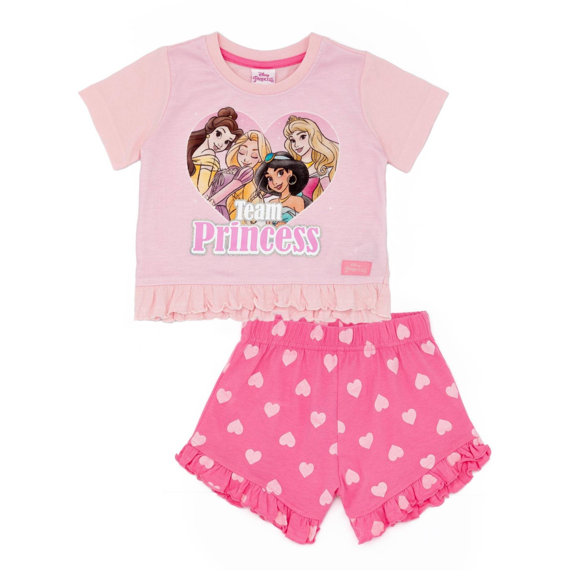 Schlafanzug Kurzärmlig Unisex Pink 128 von Disney PRINCESS