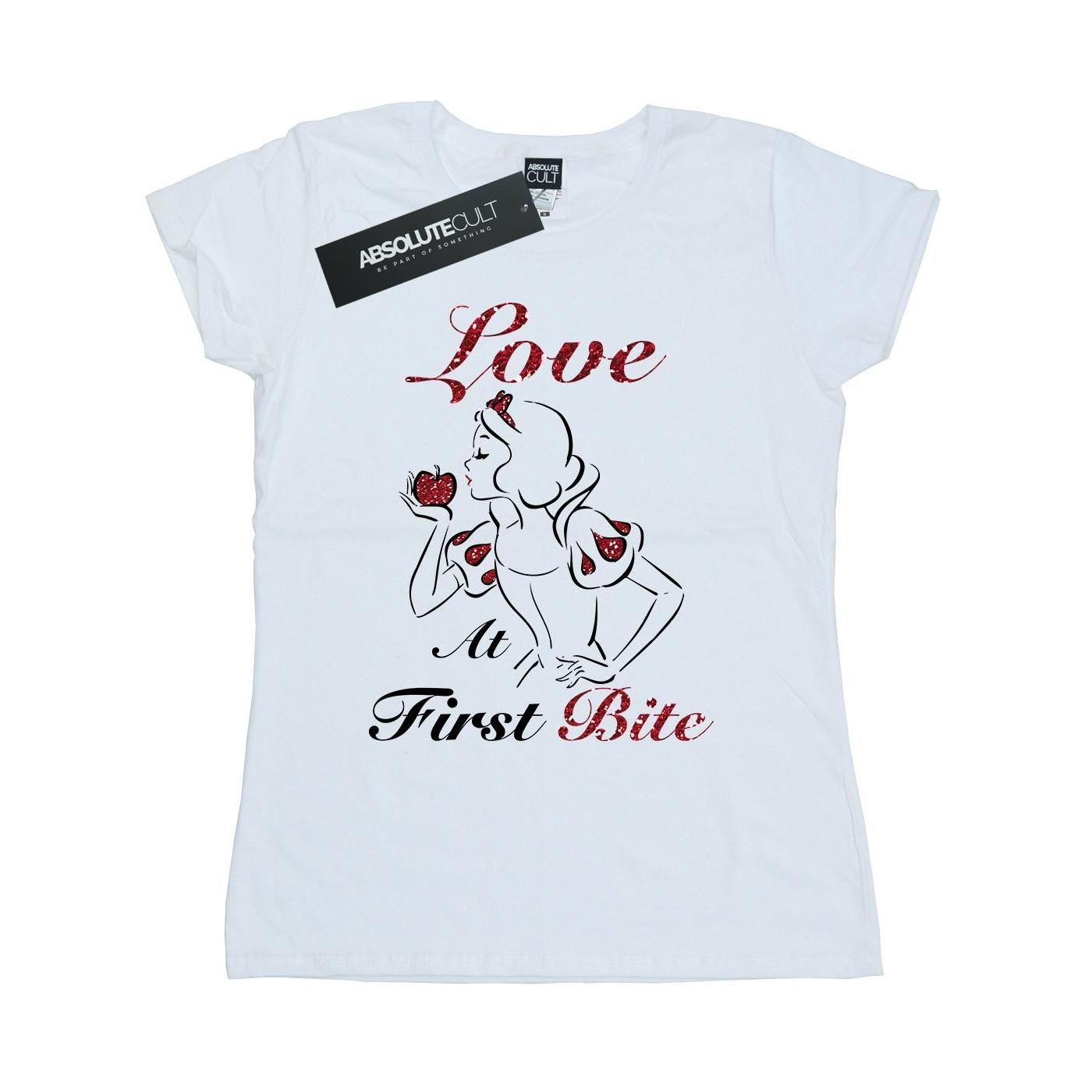 Snow White Love At First Bite Tshirt Damen Weiss S von Disney PRINCESS