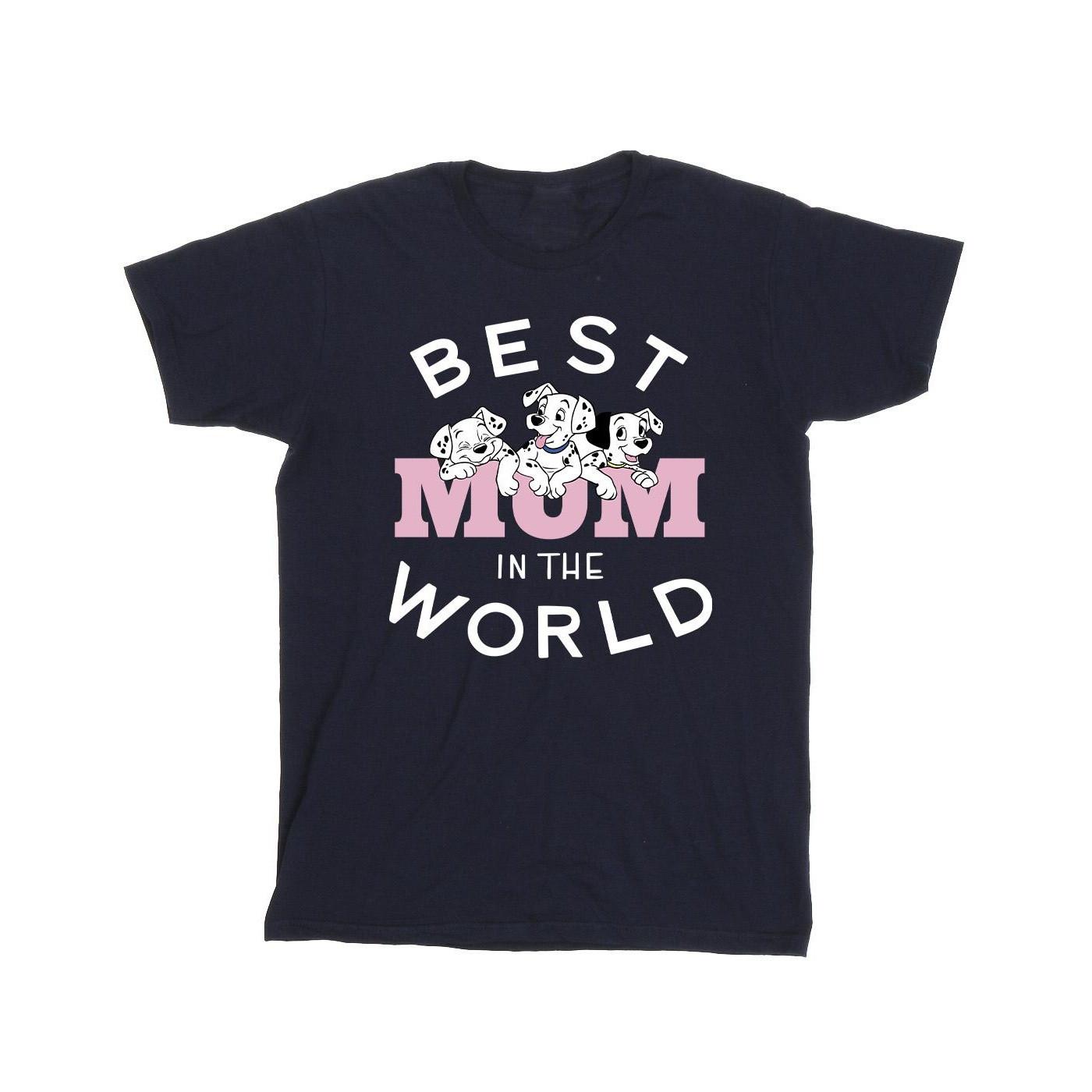 101 Dalmatians Best Mum In The World Tshirt Mädchen Marine 140/146 von Disney