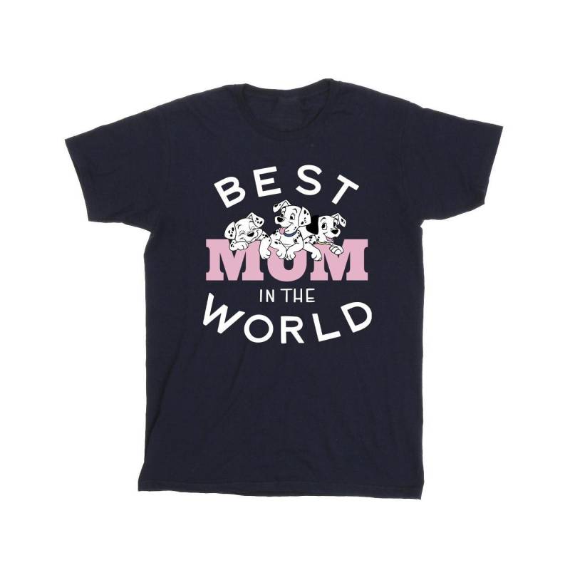 101 Dalmatians Best Mum In The World Tshirt Mädchen Marine 140/146 von Disney