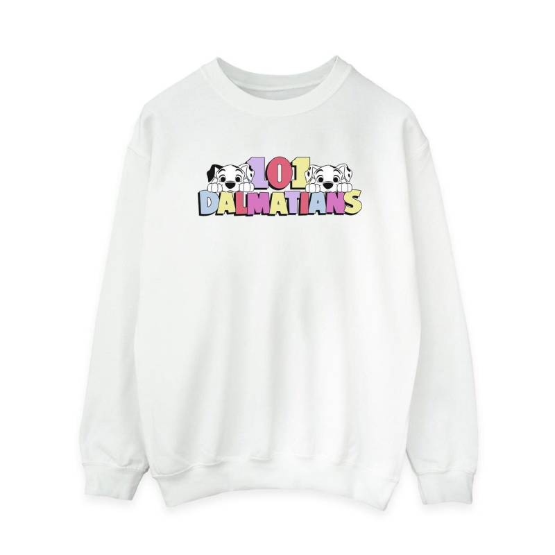 101 Dalmatians Multi Colour Sweatshirt Damen Weiss M von Disney