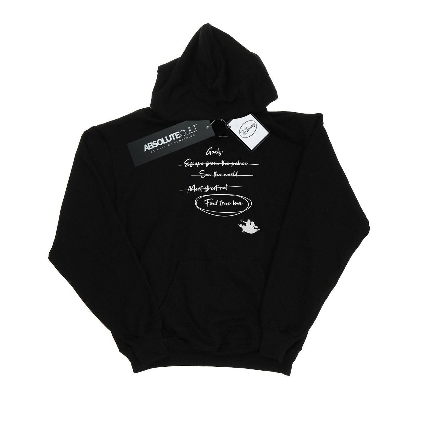 Aladdin Jasmine Goals Kapuzenpullover Mädchen Schwarz 128 von Disney