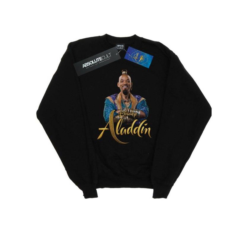 Aladdin Movie Genie Photo Sweatshirt Herren Schwarz L von Disney