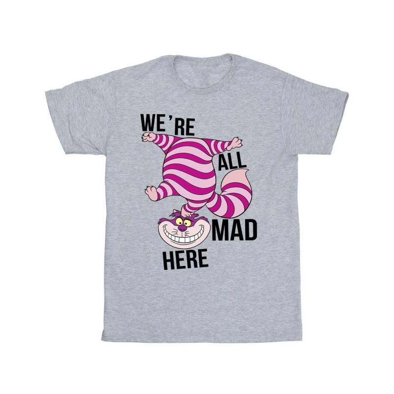 Alice In Wonderland All Mad Here Tshirt Herren Grau 4XL von Disney