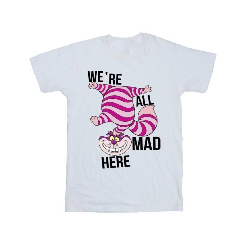 Alice In Wonderland All Mad Here Tshirt Herren Weiss 5XL von Disney