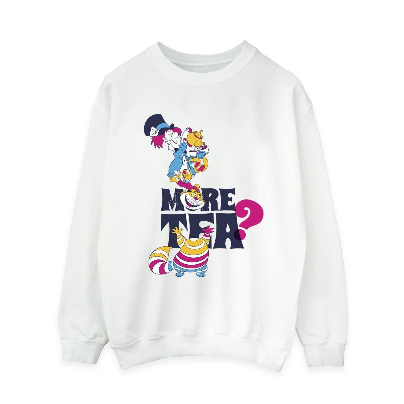 Alice In Wonderland More Tea Sweatshirt Damen Weiss L von Disney