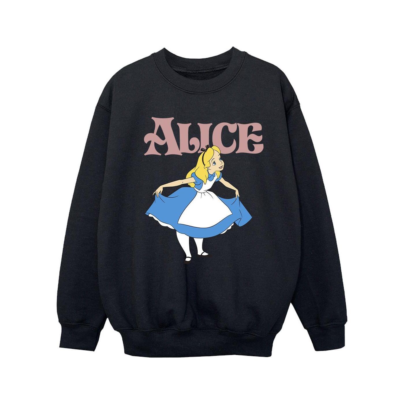 Alice In Wonderland Take A Bow Sweatshirt Unisex Schwarz 128 von Disney