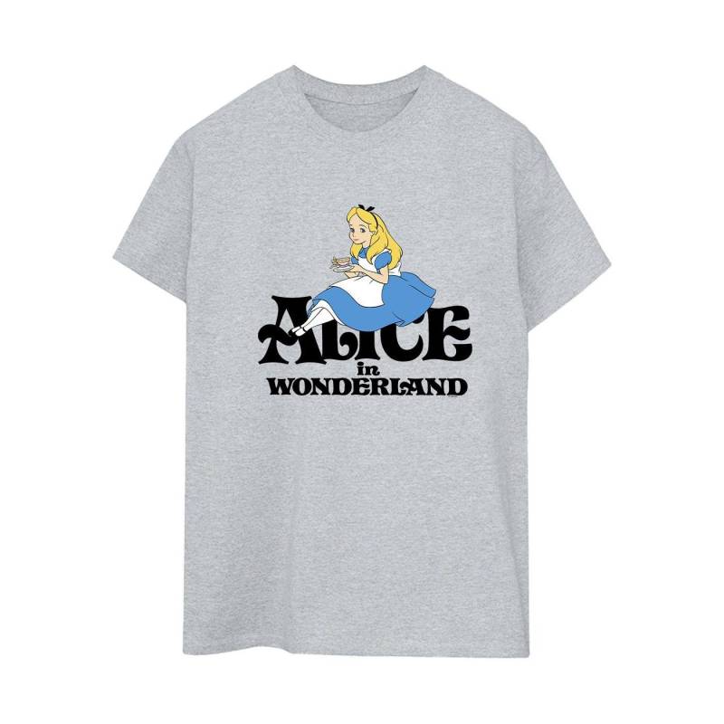 Alice In Wonderland Tea Drinker Classic Tshirt Damen Grau XL von Disney