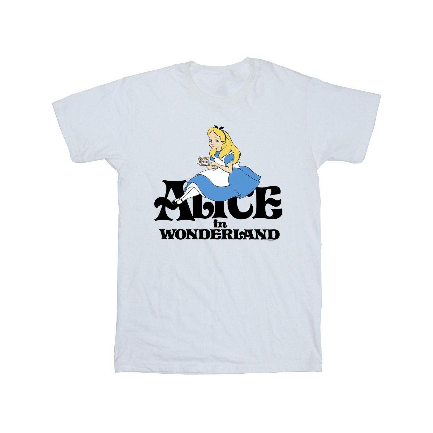 Disney - Alice In Wonderland Tea Drinker TShirt, für Herren, Weiss, Größe 5XL von Disney