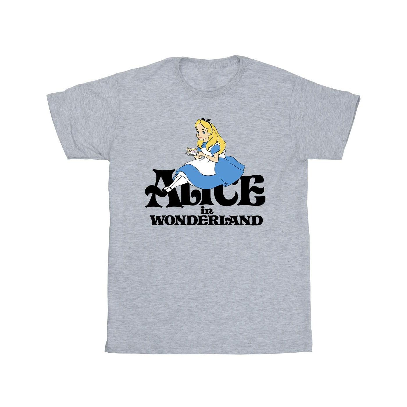 Alice In Wonderland Tea Drinker Classic Tshirt Unisex Grau 140/146 von Disney