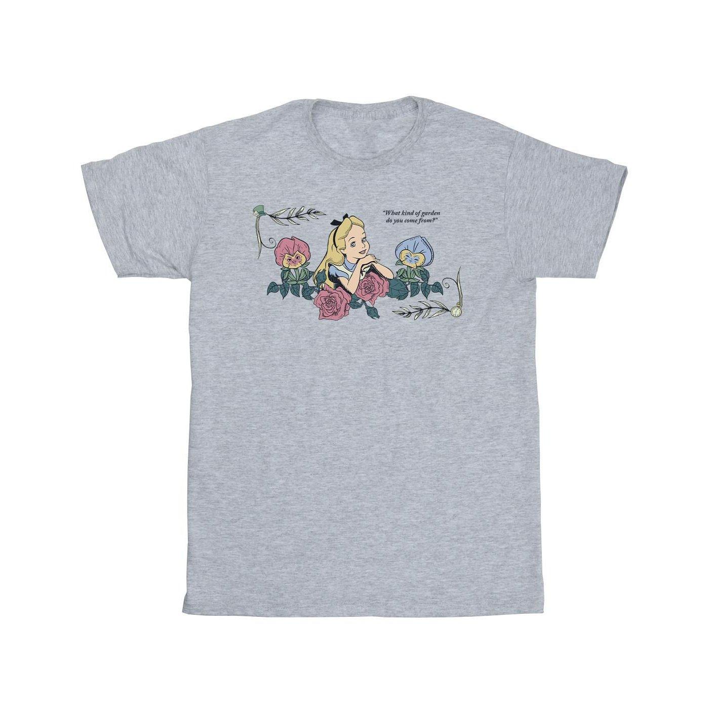 Alice In Wonderland What Kind Of Garden Tshirt Herren Grau 5XL von Disney