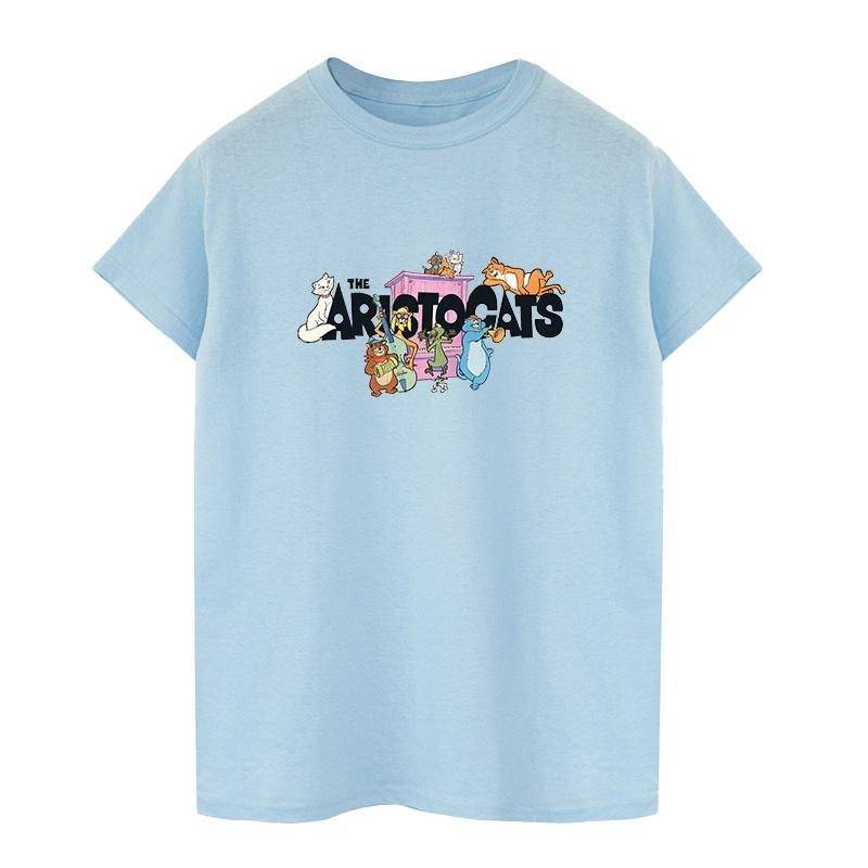 Aristocats Logo Tshirt Damen Blau XXL von Disney