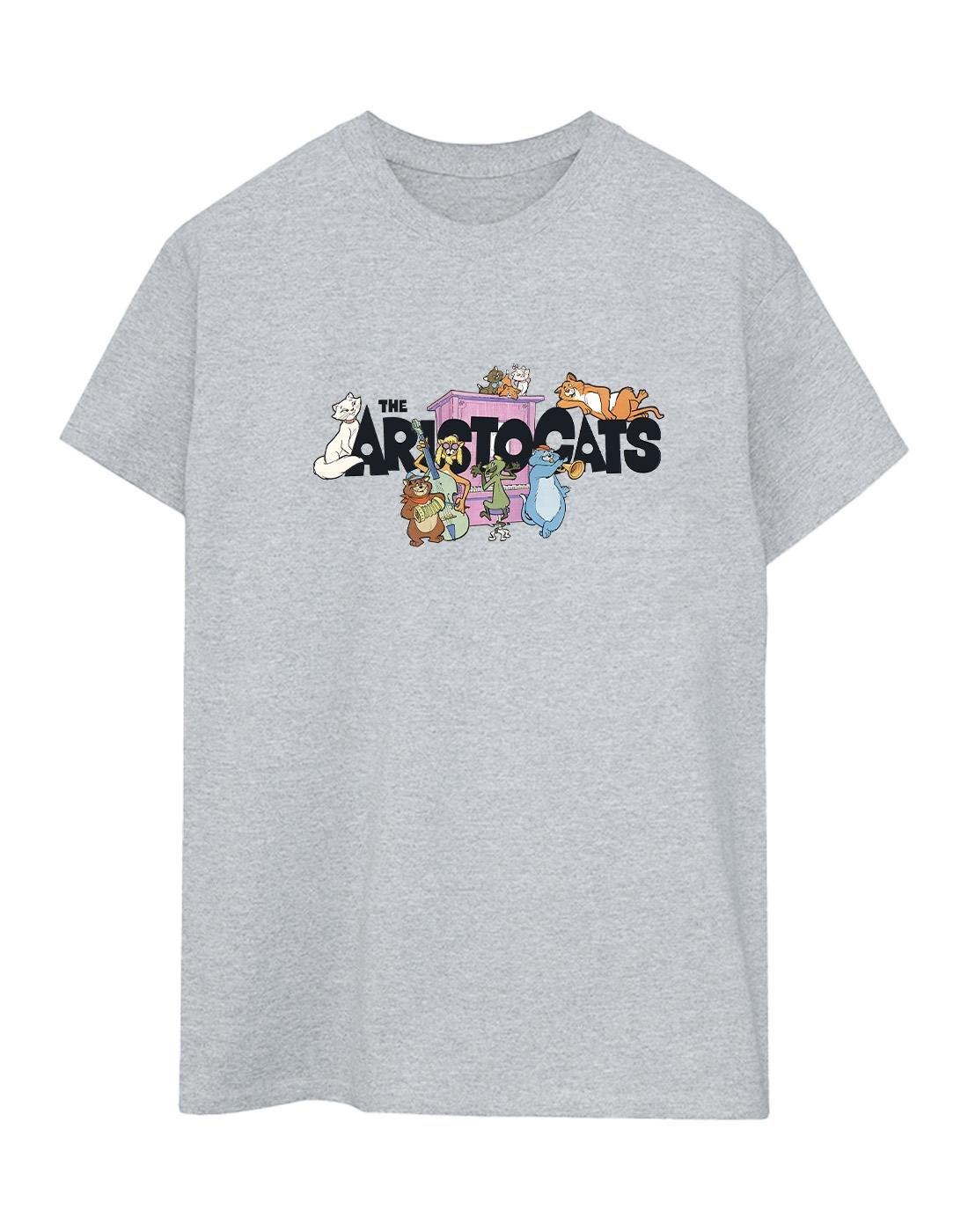 Aristocats Logo Tshirt Damen Grau 3XL von Disney