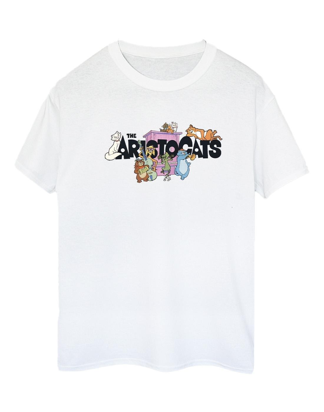 Aristocats Logo Tshirt Damen Weiss 4XL von Disney