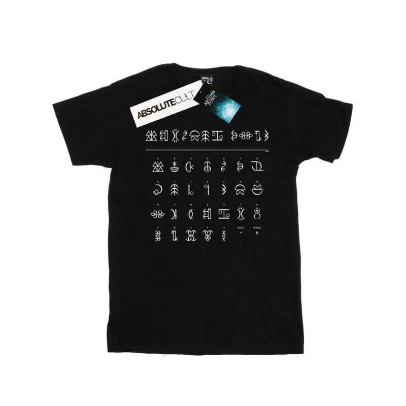 Artemis Fowl Gnommish Alphabet Tshirt Damen Schwarz 4XL von Disney