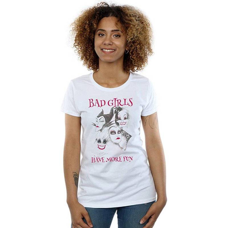 Bad Girls Have More Fun Tshirt Damen Weiss 3XL von Disney