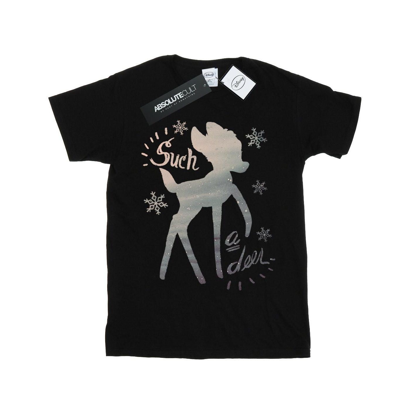 Bambi Winter Deer Tshirt Jungen Schwarz 152-158 von Disney