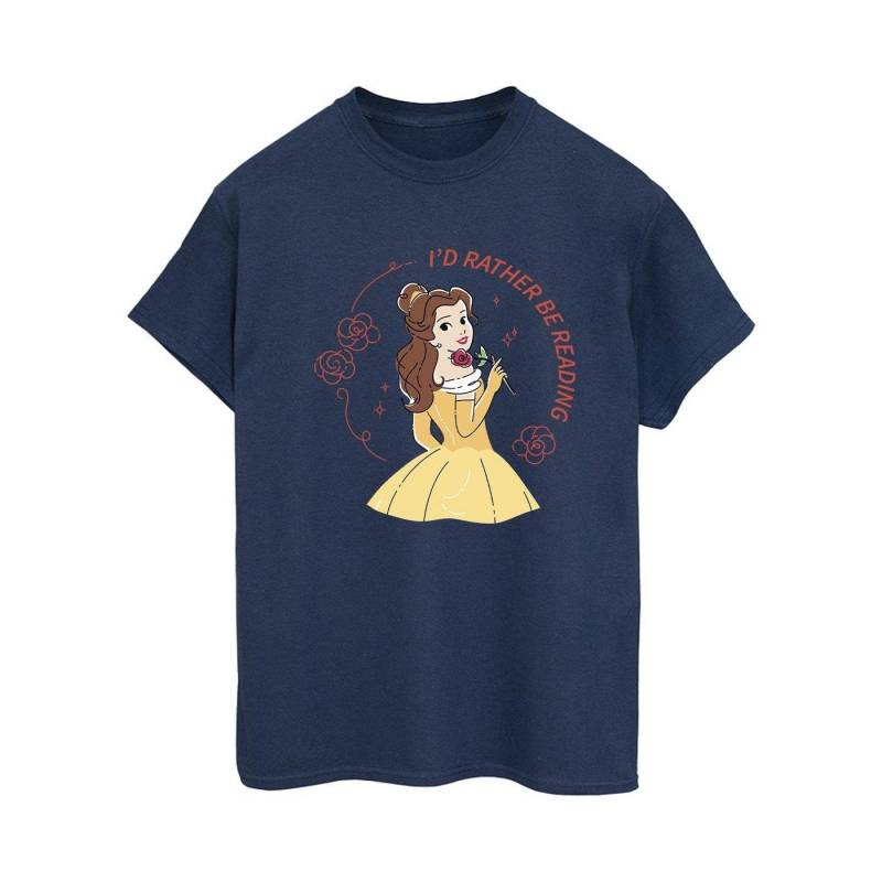 Beauty And The Beast I'd Rather Be Reading Tshirt Damen Marine 3XL von Disney